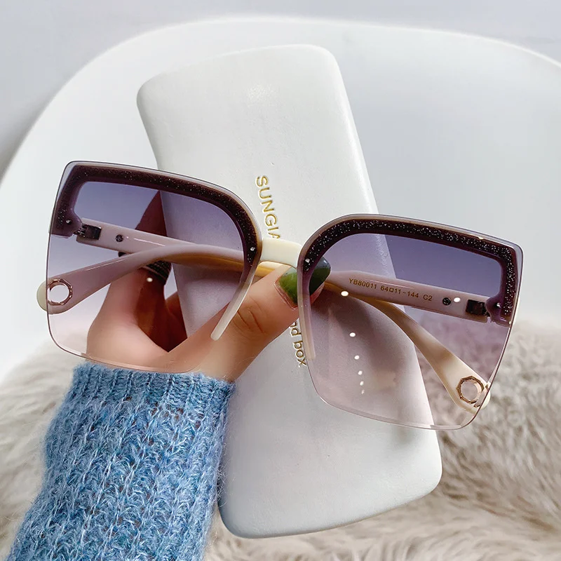 Designer Sunglasses - نظارات شمسية كبيرة الحجم للرجال والنساء،