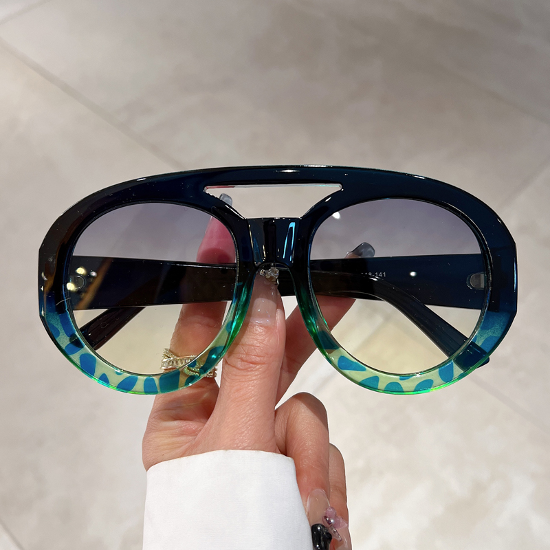Sunglasses Uv400 - نظارات شمسية دائرية كبيرة الحجم للرجال