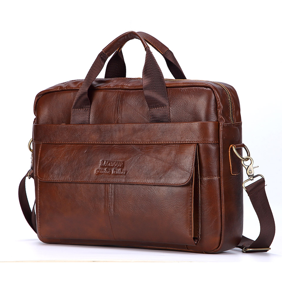 Leather Briefcase - حقائب يد من الجلد الطبيعي للرجال