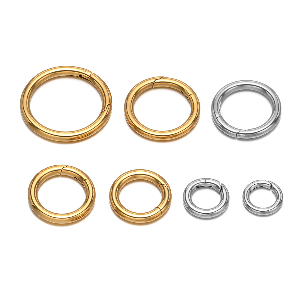 Gold Plated Jewelry - 2 قطعة/الوحدة جولة الربيع المشابك الفولاذ