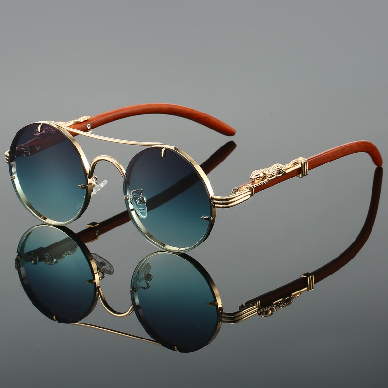 Designer Sunglasses - نظارات شمسية دائرية شعبية للرجال، نظارات