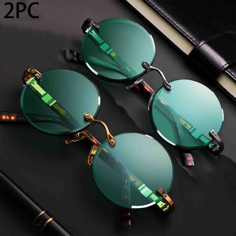 Designer Sunglasses - نظارات شمسية كلاسيكية بدون إطار للنساء