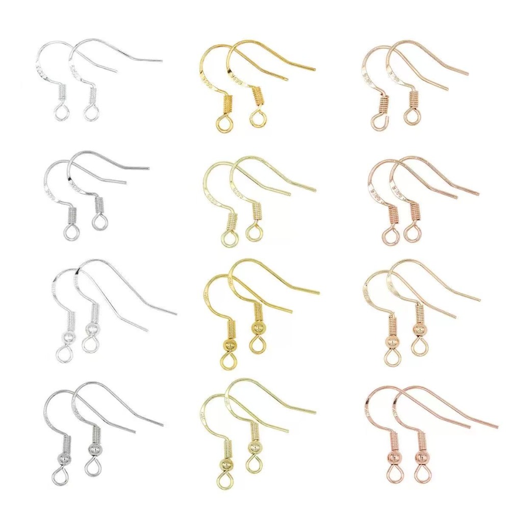 Gold Plated Jewelry - خطافات أقراط مطلية بالذهب 100 قطعة،