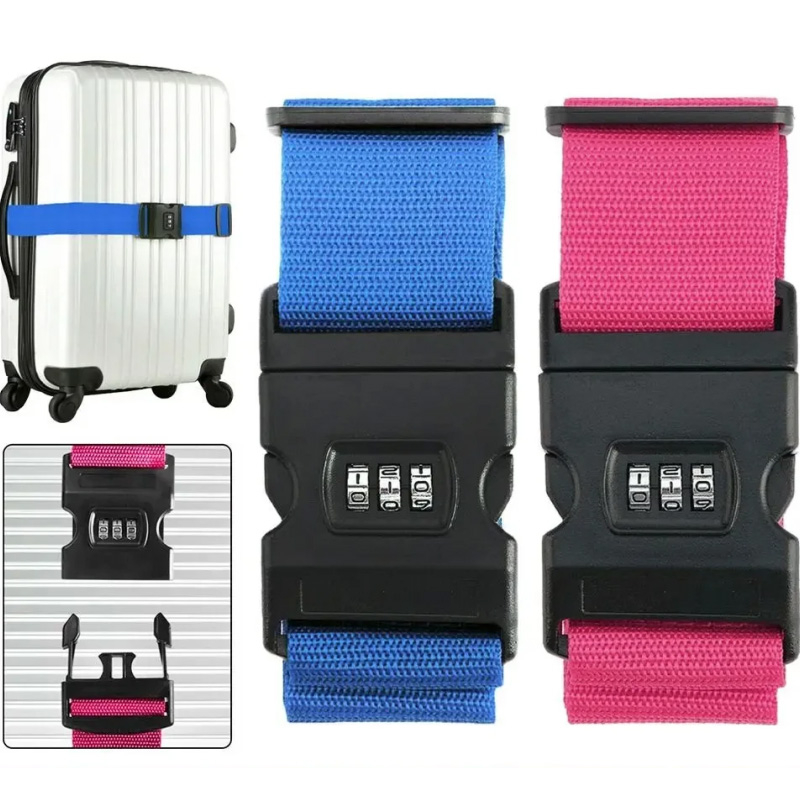 Travel Luggage Set - أحزمة الأمتعة المرنة القوية لتعزيز الأمان