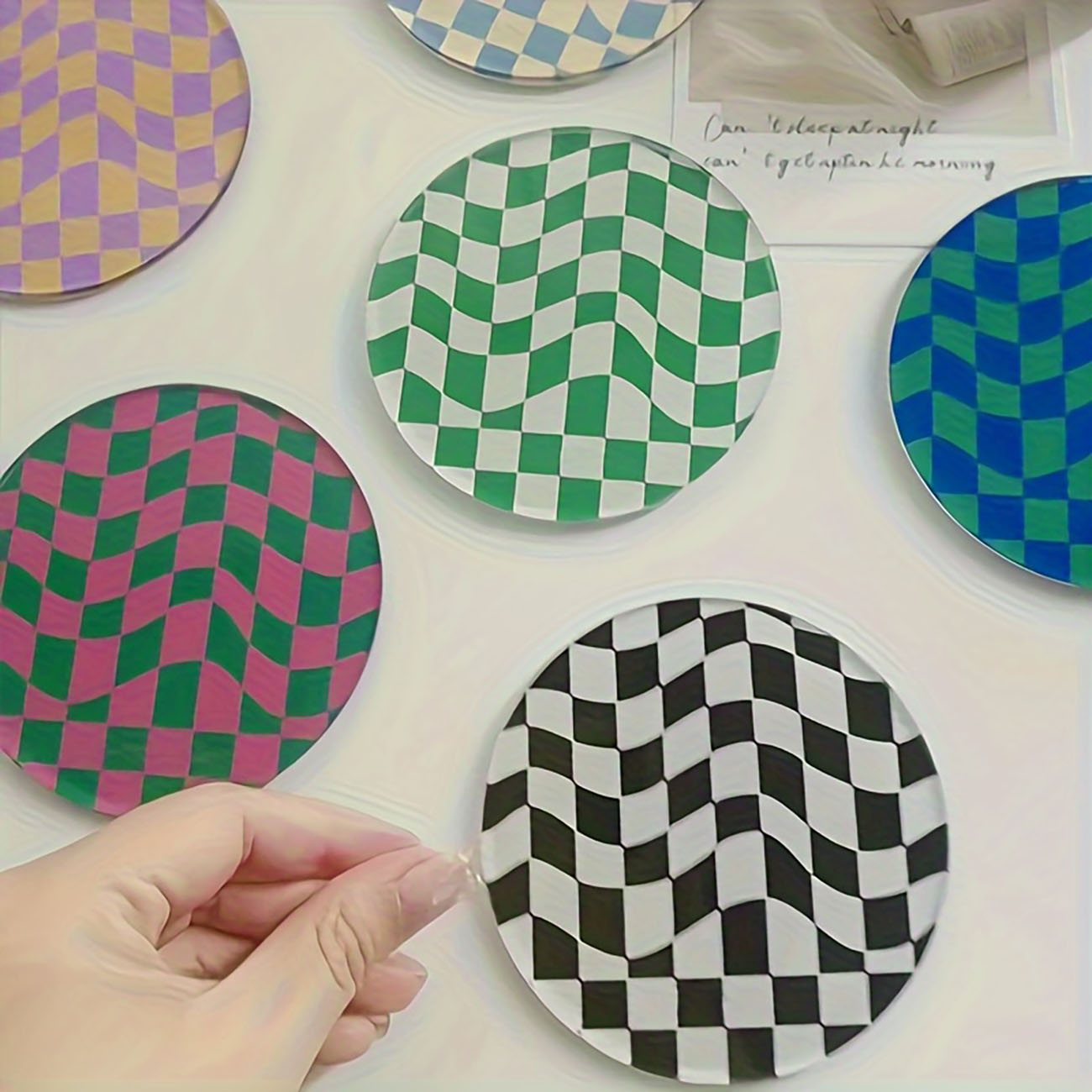 6 قطع - حاملات أكواب خشبية، مض - مراجعة Marble Coaster Set وسعره