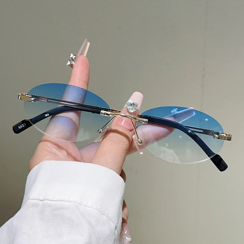 نظارات شمسية بيضاوية بدون إطار - مراجعة Designer Sunglasses وسعره