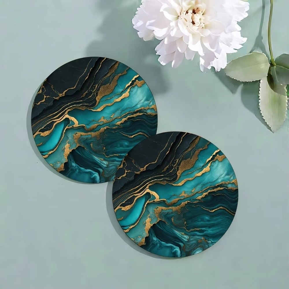 مجموعة من 6 قطع من حاملات الأك - مراجعة Marble Coaster Set وسعره