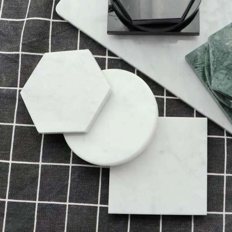واقيات رخامية مستديرة مضادة لل - مراجعة Marble Coaster Set وسعره