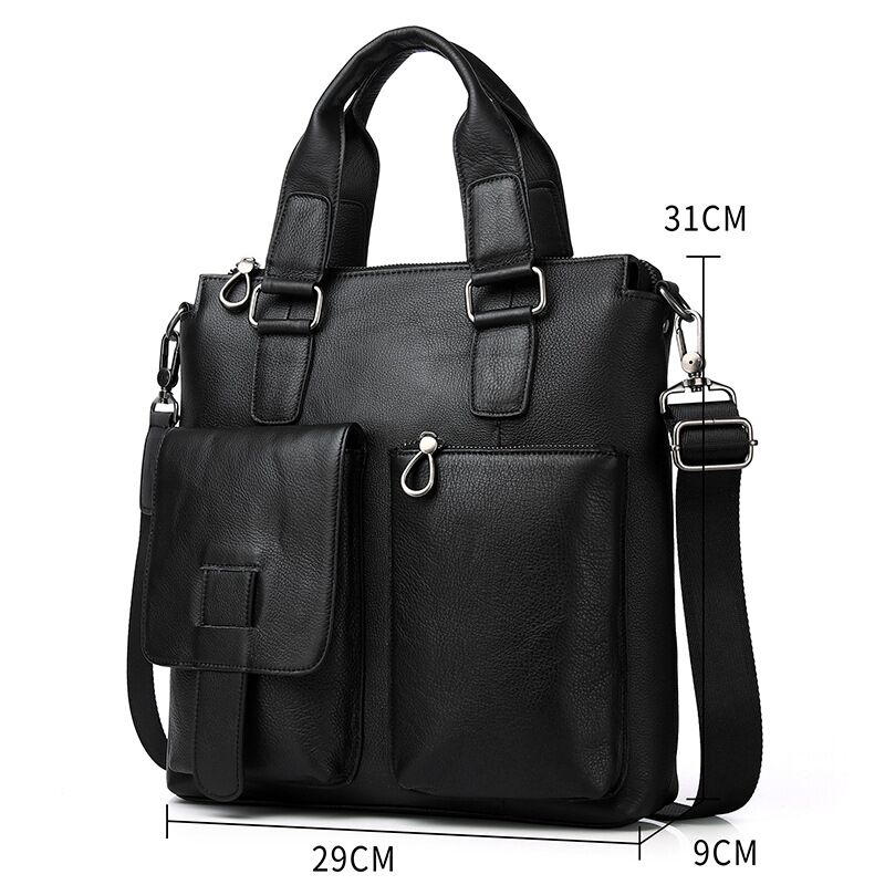 الرجال العمودي حقيبة يد الذكور - مراجعة Leather Briefcase وسعره
