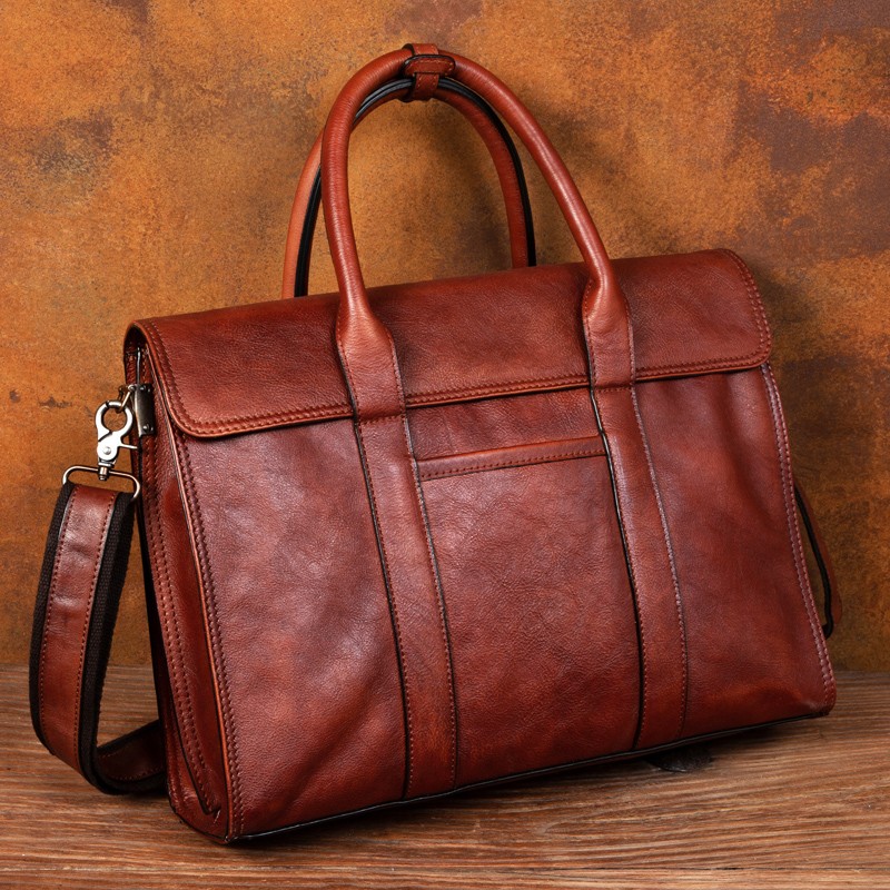 حقيبة يد من الجلد المدبوغ بالخ - مراجعة Leather Briefcase وسعره