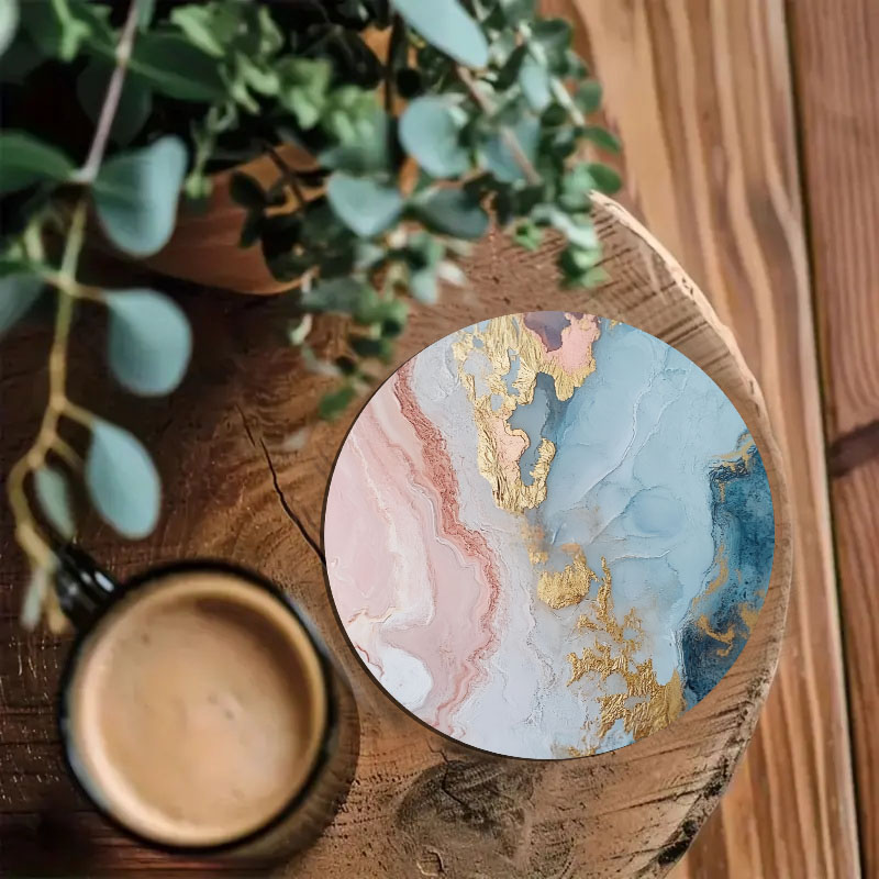 4 قطع من حاملات الأكواب المطبو - مراجعة Marble Coaster Set وسعره