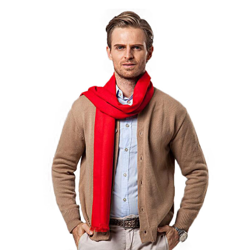 أزياء الشتاء بلون الرجال وشاح  - مراجعة Cashmere Scarf وسعره