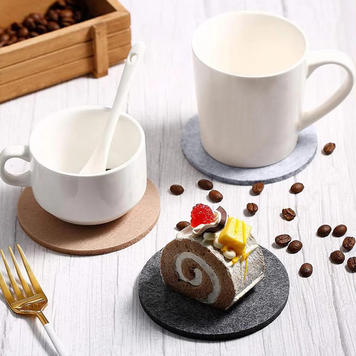 10 قطع من حاملات الأكواب المست - مراجعة Marble Coaster Set وسعره