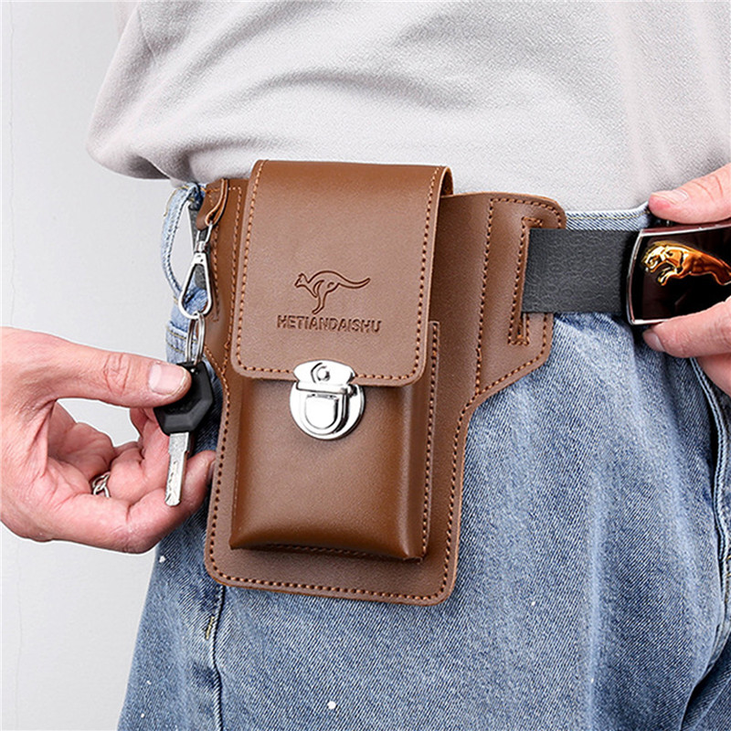 حقيبة بحزام الهاتف للرجال حقائ - مراجعة Leather Wallet Men وسعره