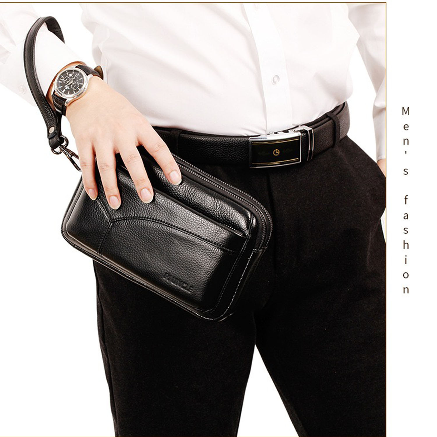 حقيبة يد رجالية من الجلد الطبي - مراجعة Leather Wallet Men وسعره