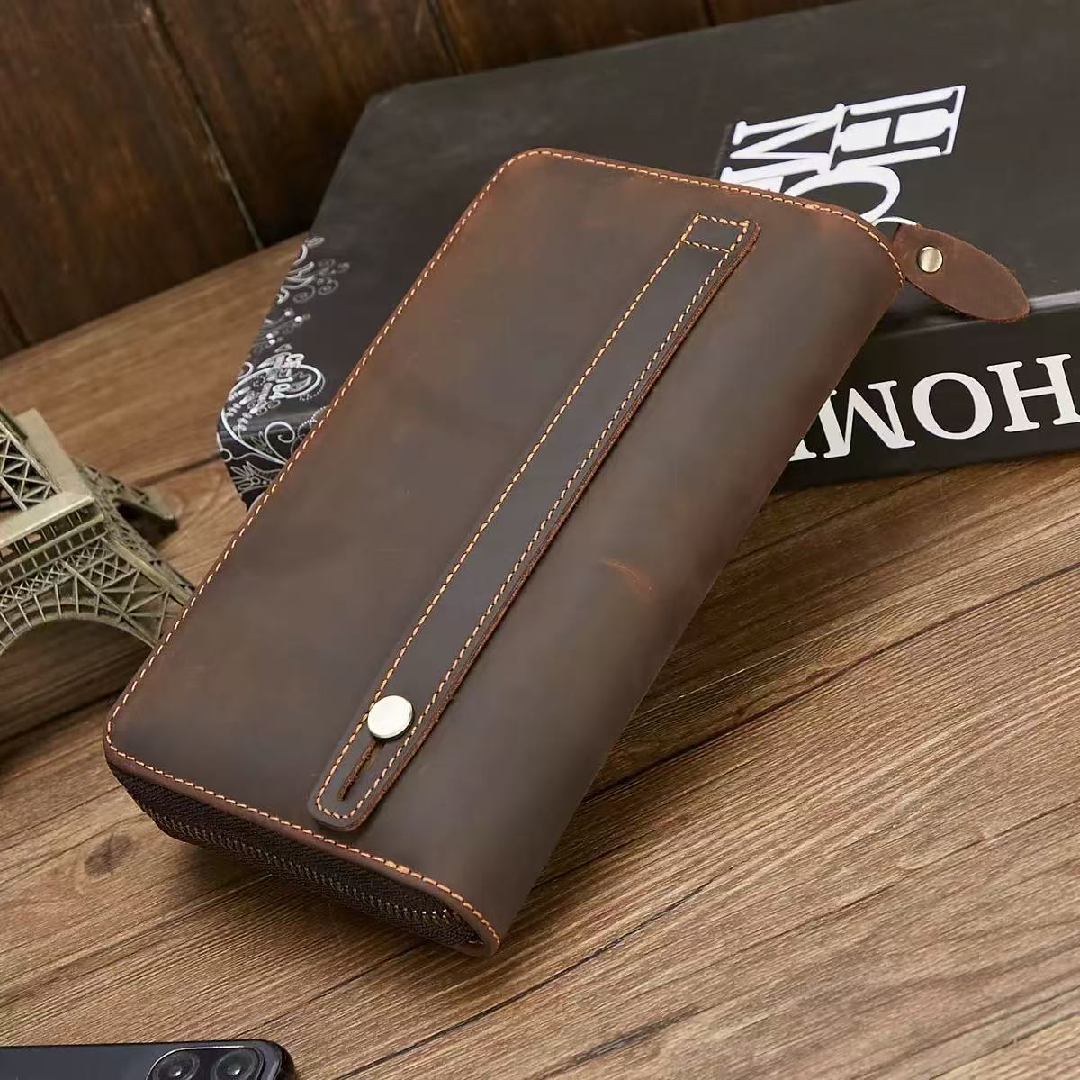 محفظة رجالية جديدة من الجلد ال - مراجعة Leather Wallet Men وسعره