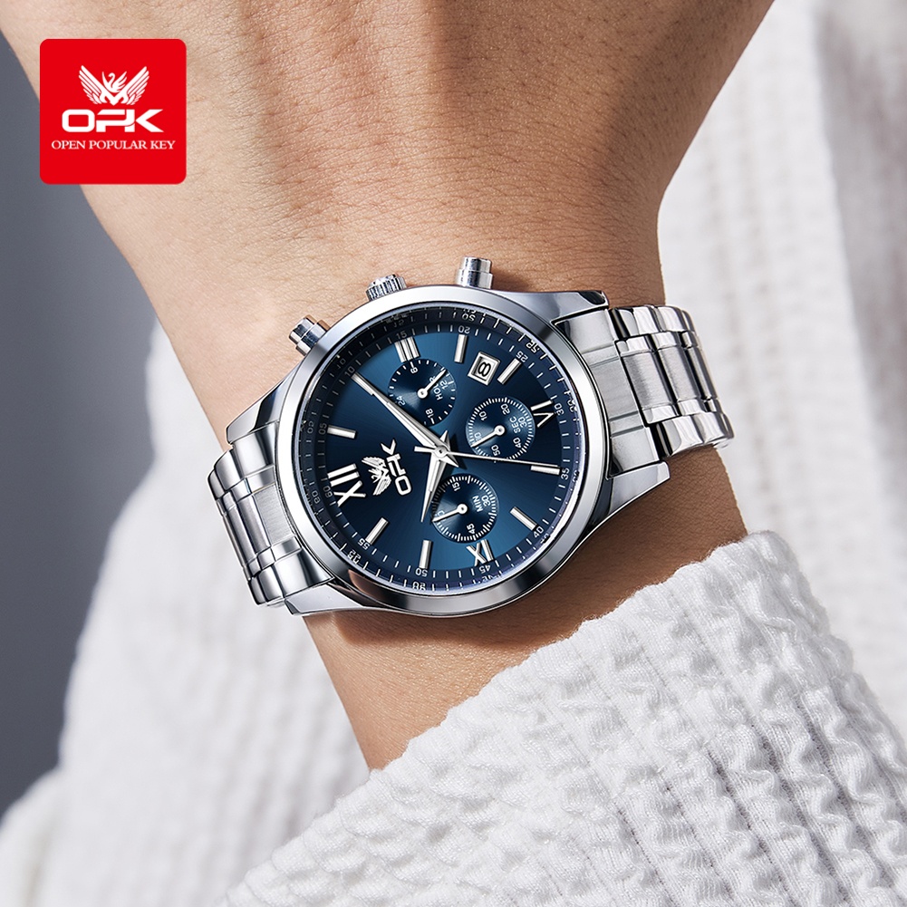 OPK 6052 ساعة رجالي تاريخ تلقا - مراجعة Luxury Watch Men وسعره